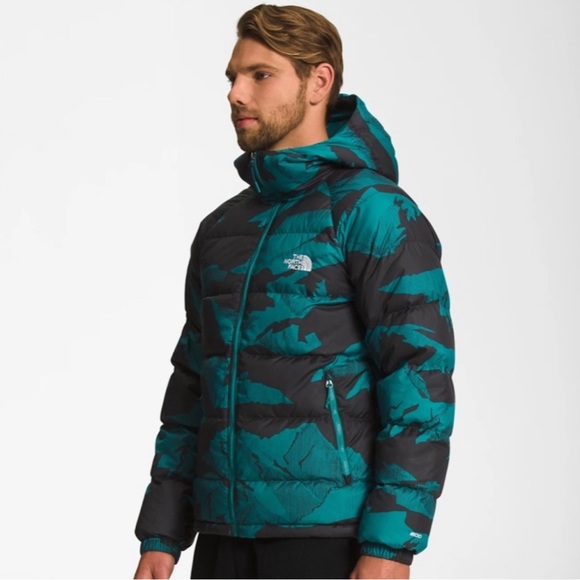 The North Face Mens Hydrenalite Printed Down Puffer Jacket Blue Size XL NWT $260 - Picture 3 of 6